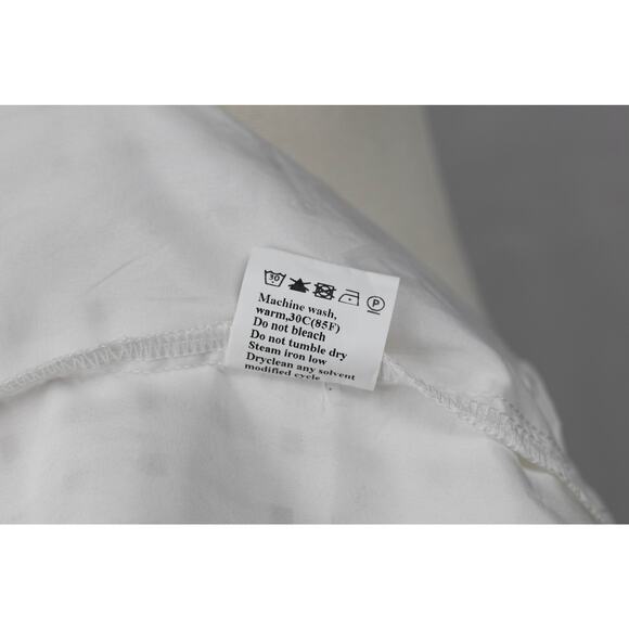 Women's Size XL Blouse Sleeveless Tunic Checkered Pattern White - Picture 6 of 6